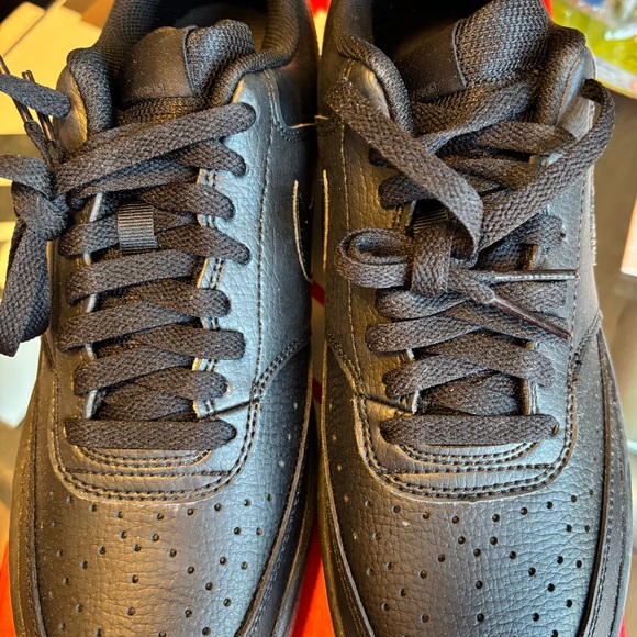 Nike Shoes - Nike COURT/VISION LOW Triple Black Women’s Sneakers in Size 9M BNIB